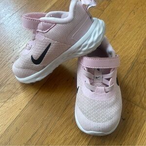 Nike Revolution Light Pink Sneakers Toddler Size 7C Lightweight Velcro